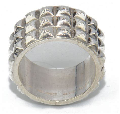 Bague Hermès modèle espionne en argent 